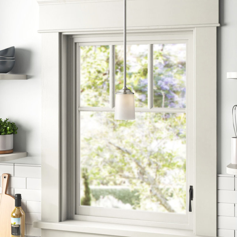 Kemal One Light Mini-Pendant from Generation Lighting , Brushed Nickel, Not Energy Star, No