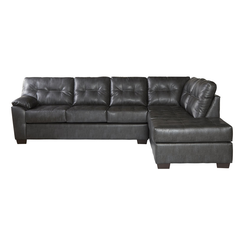 Clingensmith Upholstered L-Shaped Sectional Right Hand Facing, Cinder