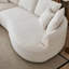 Curved Modern Modular Sectional Sofa With Mid - Century Boucle Design, For Bedroom And Left - Hand Placement