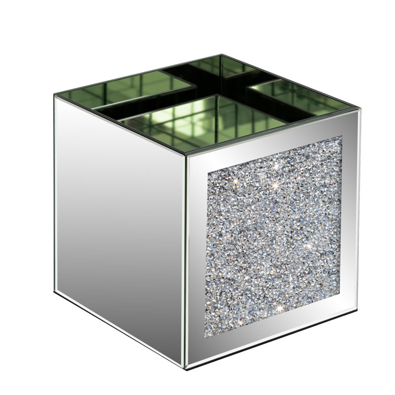 Handmade Mirrored Glass Planter Box, Set of 2