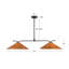 Luminaire suspendu linéaire noir 50 po avec abat-jour en rotin naturel Chetopa-129402191