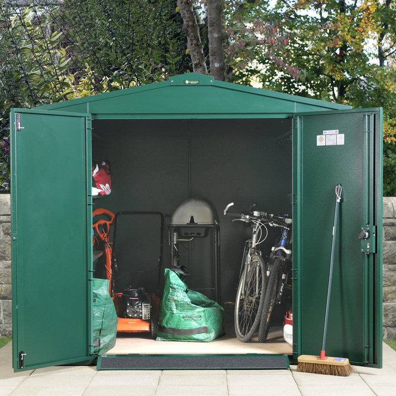 Gladiator 7 ft. W x 7 ft. D Apex Metal Shed, Green