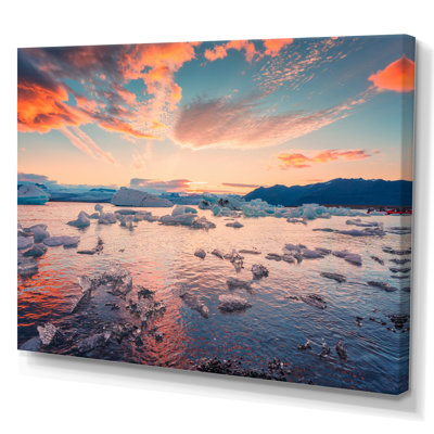 Coucher de soleil sur la mer de l'Alaska sur toile