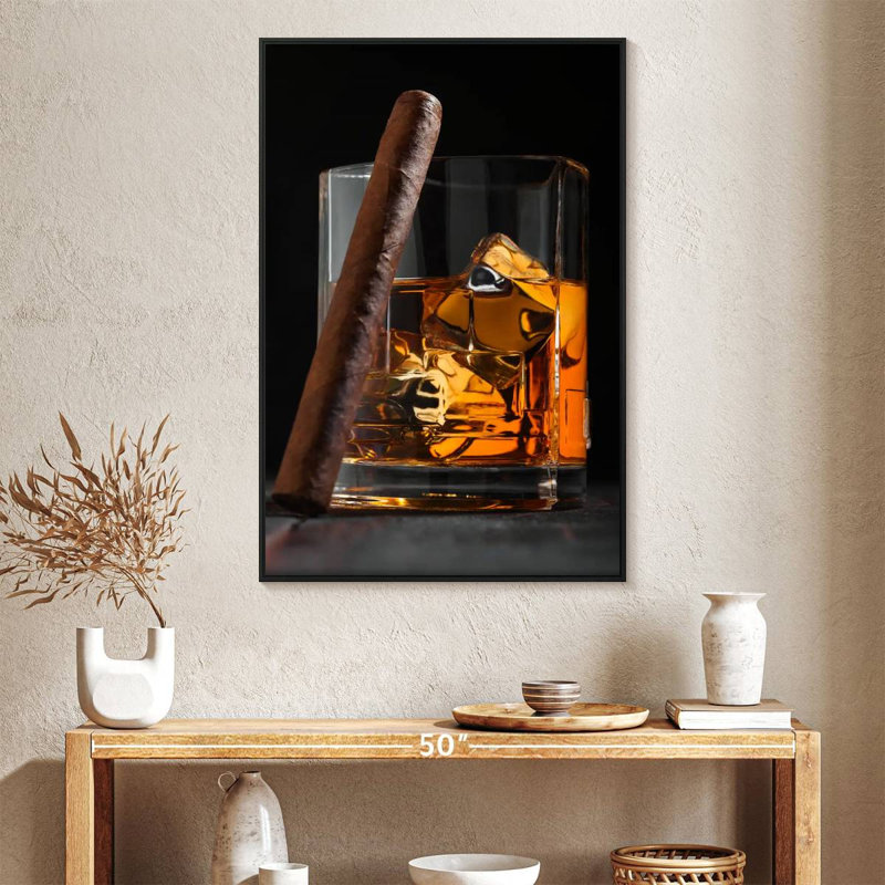 Luxueux malt écossais whisky, Cadre flottant noir, 27 po x 40 po