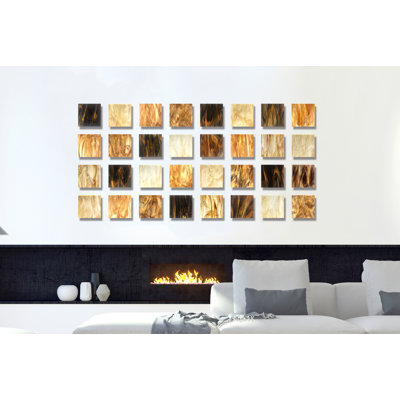 Earth Handmade Modern Abstract Wall Decor on Glass