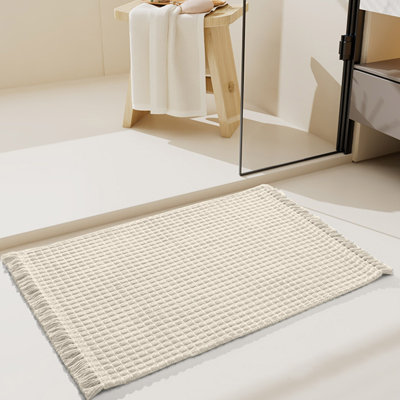Kbndieu Bathroom Mat Rugs The Bathroom Floor Mat Has Strong Water Absorption Exquisite Workmanship Soft Non Slip and Stable Adhesion to The Bathroom Door Mat