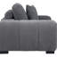 Fauteuil d'appoint gris anthracite gris anthracite avec capitonnage à canaux verticaux profonds et siège confortable pour une détente à long terme. Siège large rembourré
