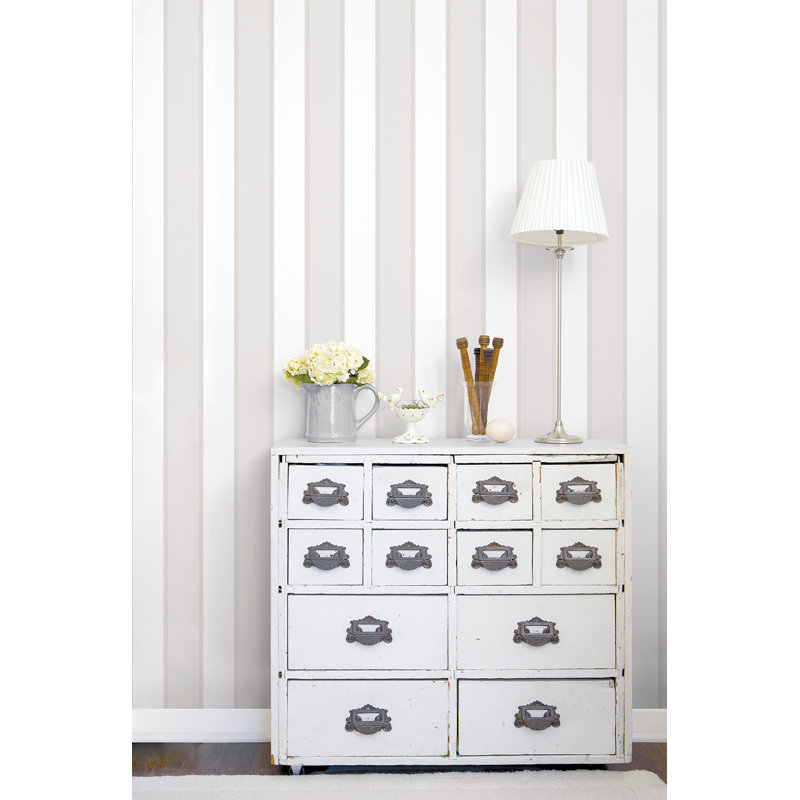 Donner 10m x 53cm Matte Wallpaper Roll, Silver/White/Grey