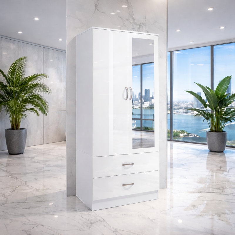 2 Door Manufactured Wood Wardrobe