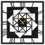 Grande horloge murale en métal moderne sculpture murale carrée géométrique suspendue silencieuse Home Decor Living-98916772-98916771