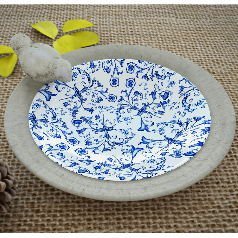 Aged Ceramic Bird Bath
