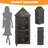 Outdoor Storage Shed With Removable Shelves, Waterproof Resin Outdoor Storage Cabinet-123495039
