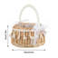 2 PCS en osier rotin fille de fleur panier en osier tissé à la main paniers avec poignée de perle glands arc panier de fleurs de fées panier de fleurs panier de rotin pour les noces de mariage