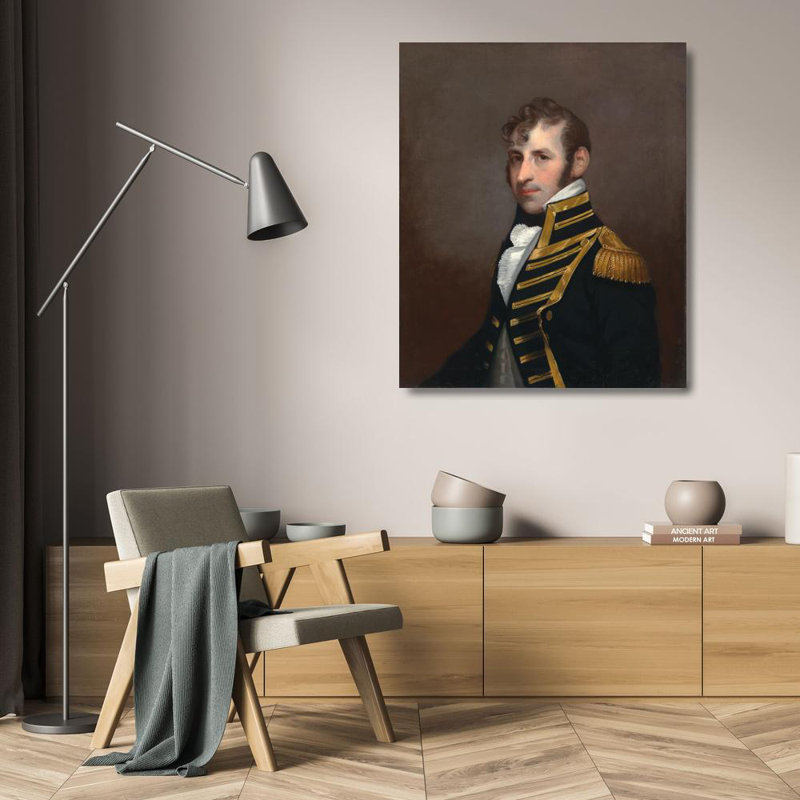 "Stephen Decatur" par Charles Bird King - toile tendue avec châssis, H 24 po x l 17 po
