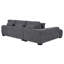 Canapé modulaire rembourré gris anthracite Plather-1644242241