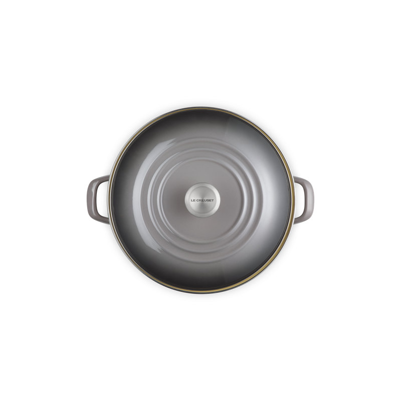 Le Creuset Enamel-On-Steel Stockpot With SS Knob, 16 Qt., Sea Salt, Oyster