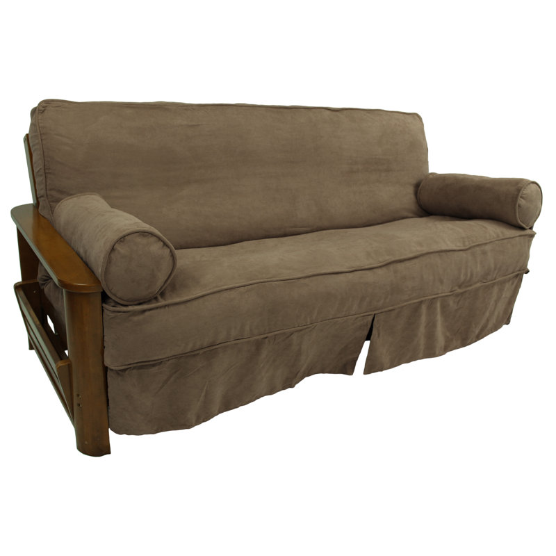 Housse pour futon à coussins carrés/rectangulaires, Café