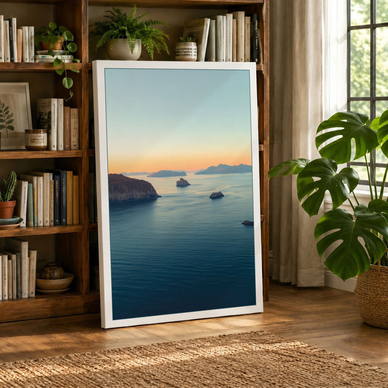 Islands at Daybreak Coastal - Wrapped Canvas, 24x16 - 61.0 x 40.6 cm, Cream Border