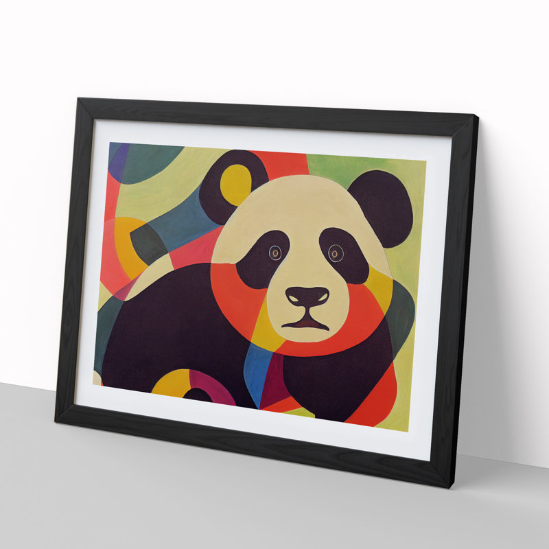 Abstract Panda Vol.1 - Framed Print, Black, 46cm H x 64cm W x 2cm D