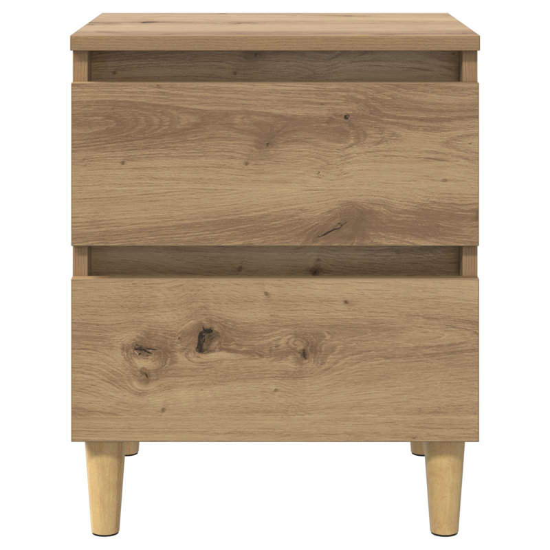 40cm W Manufactured Wood Bedside Table, Artisan Oak