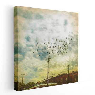 Birds On Wires V - reproduction d'art sur toile