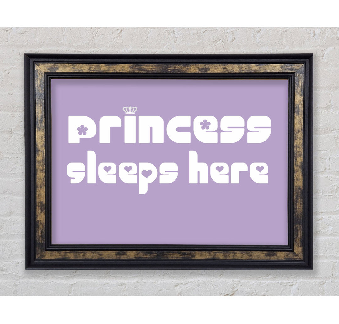 Princess Sleeps 2 Beige - Einzelner Bilderrahmen Kunstdrucke