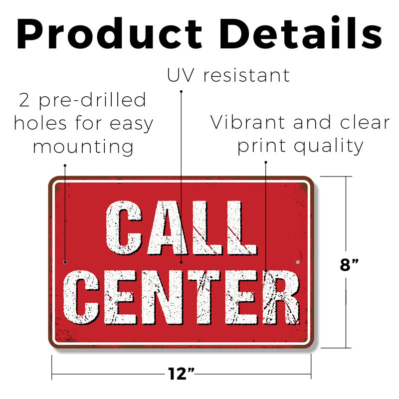 Call Center (paquet de 2) en plastique 8 po x 12 po