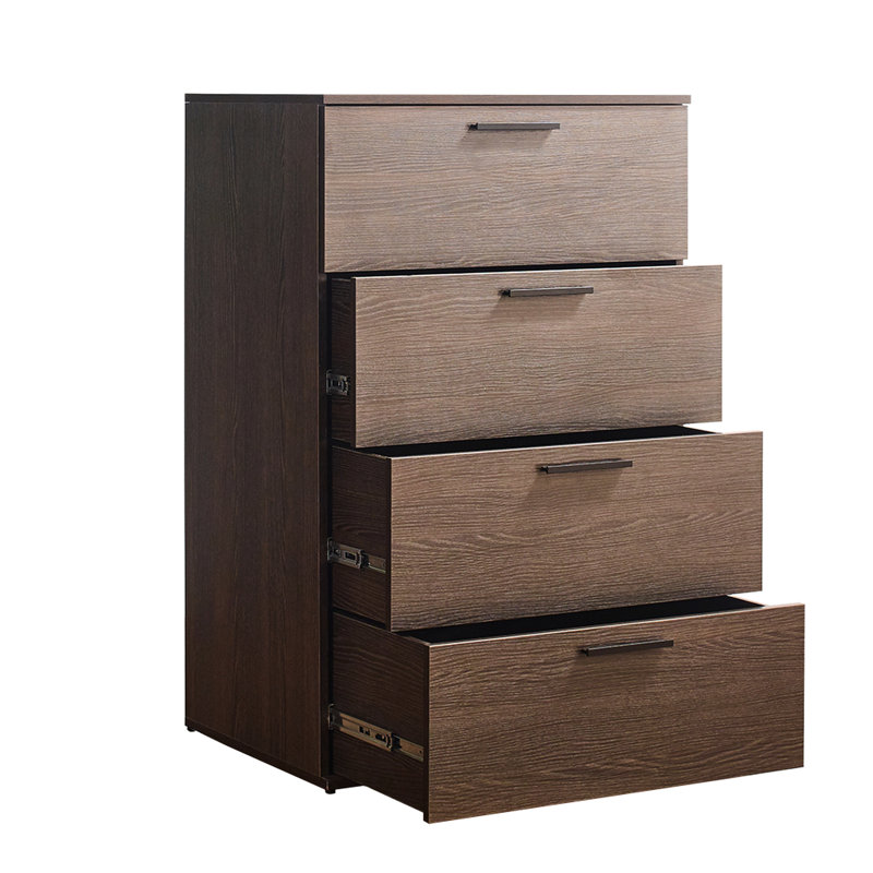 Commode avec glissières pleine extension à double épaisseur et résistance aux rayures