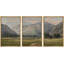 " Misty Mountain Valley Soft Landscape Illustration Modern Ultra " 3 - Pieces on Canvas-98697873-98697874