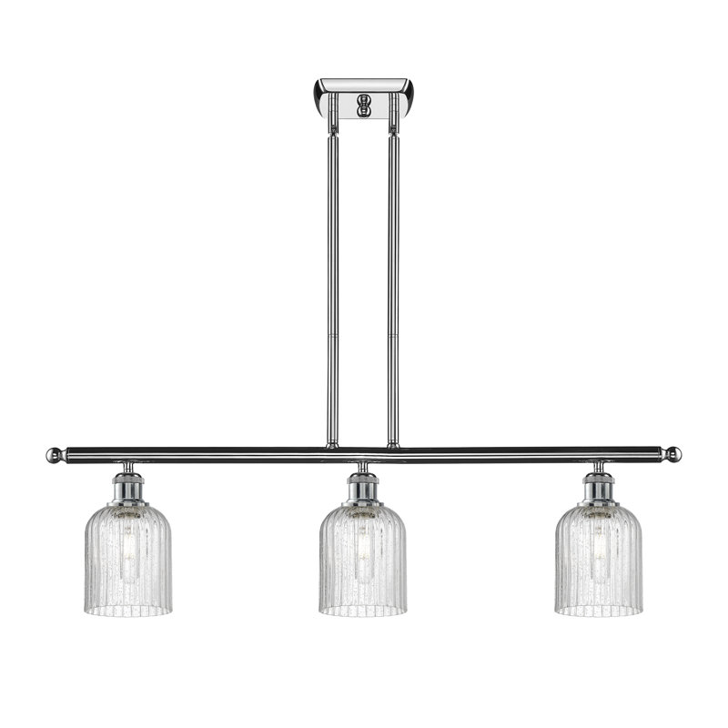 Fiennes 3 - Light Kitchen Island Pendant, Polished Chrome, Seedy
