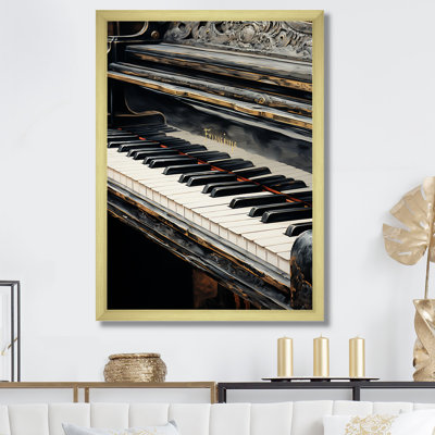 Clés de piano noires et blanches à la sérénité - décoration murale piano