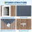 6x4 FT Metal Storage Shed with Window - Outdoor Garden Utility Shed with Lockable Door, Air Vent, and Sloped Roof for Backyard and Patio Storage