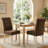 Amby Linen Tufted Upholstered Parsons Dining Chairs with Wood Legs-1202374133