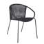 Ensemble de chaises de salle à manger intérieures et extérieures empilables avec corde tissée