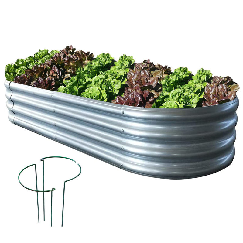 Lit de jardin surélevé galvanisé pour l'extérieur, H 12 po x l 84 po x P 36 po