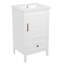Meuble-lavabo de salle de bain avec lavabo, armoire de salle de bain avec porte, tablette de porte et patins réglables, un tiroir,
