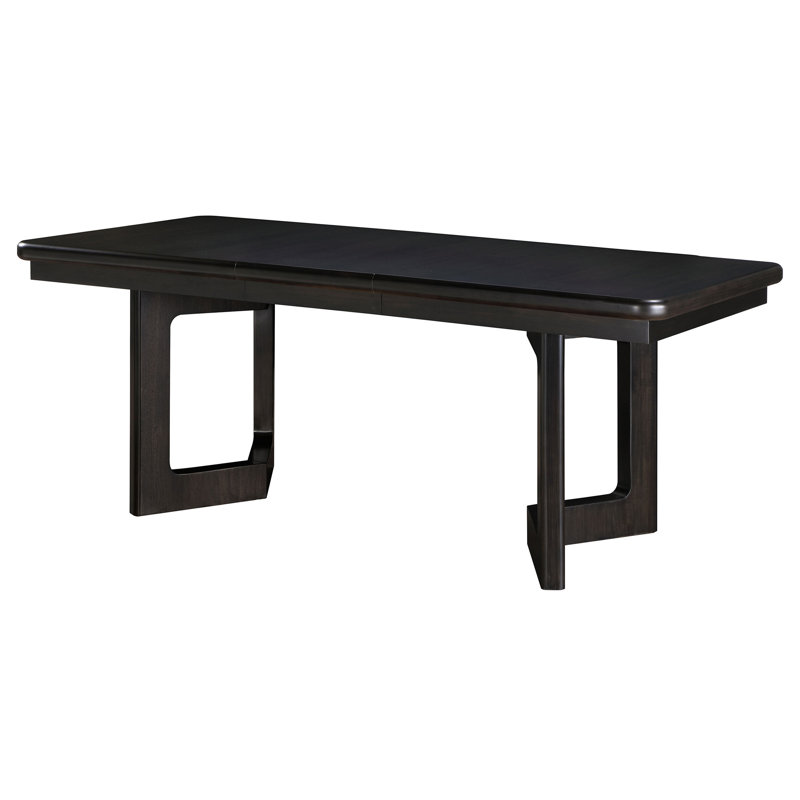 Table de salle à manger à rallonge en acacia brun