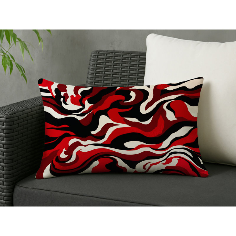 Ruby Drift Indoor And Outdoor Pillow, Rectangle 25"H x 18"W