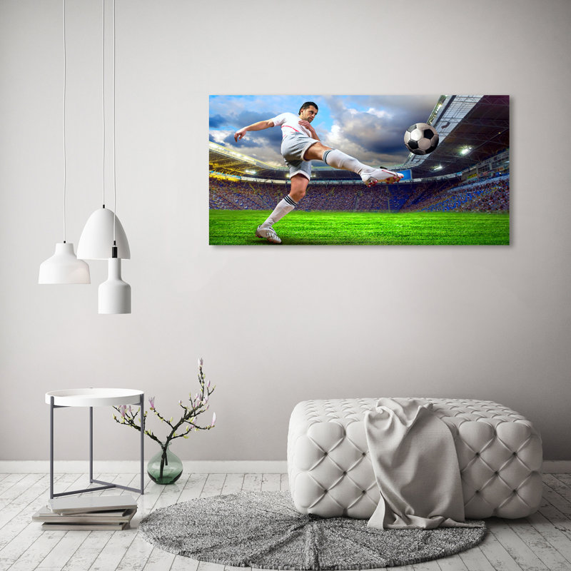 Football Player In The Stadium - Wrapped Canvas Print