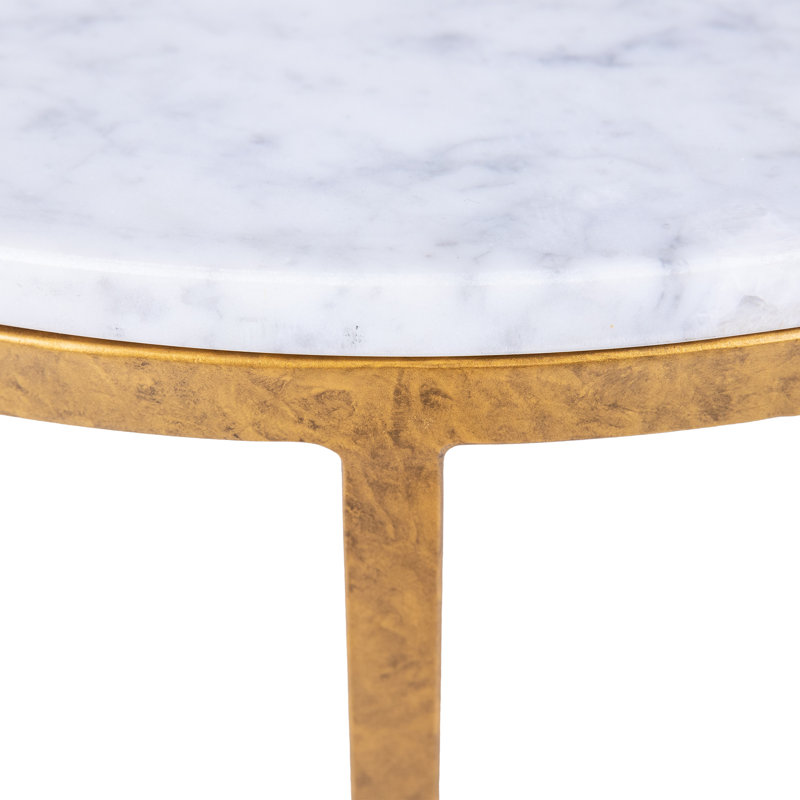 Marble Frame End Table, Royal Gold