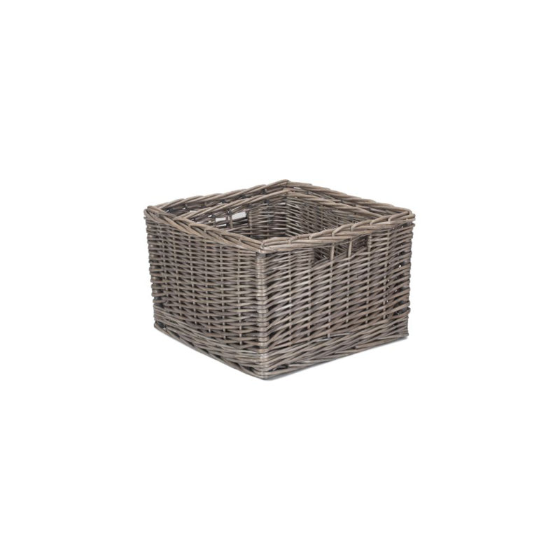 Square Unlined Wicker 2 Piece Storage Basket Set