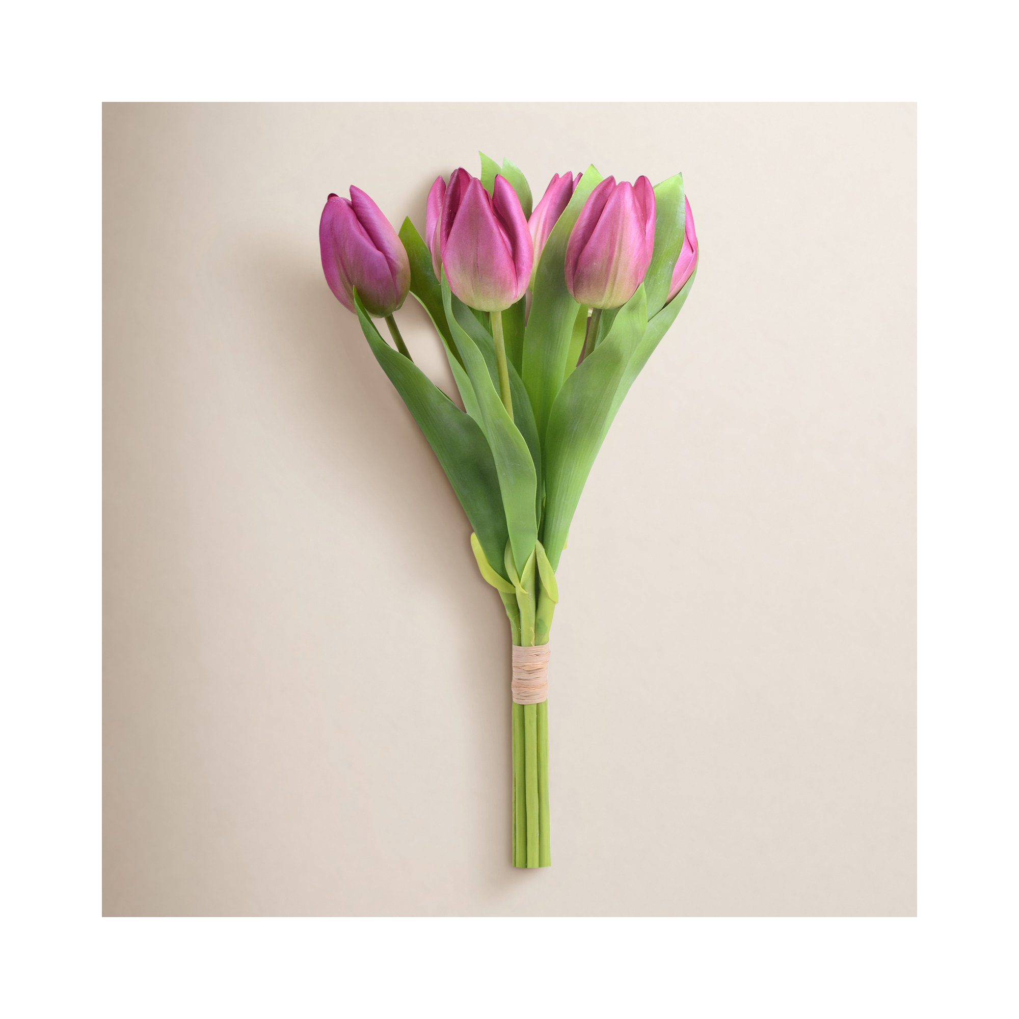 TULIP BUNCH 8 STEMS SET OF 6, Purple