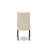 5 Piece Modern Dining Table Set Includes a Rectangle Wooden Table and 4 Cream Linen Fabric Upholstered Chairs, 36x60 Inch, Mahogany-1367329162-1367329205-1418154994