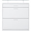 Armoire à chaussures moderne avec 2 tiroirs à DEL, rangement à 3 tiroirs blanc