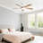 45 Inch Smart Ceiling Fan With Light 18W Tri Color Dimmable LED Alexa APP Control Quiet Reversible Motor Memory Function Timer-2135463676-2135463678
