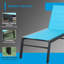 Chaise longue d'extérieur avec roulettes, fauteuil inclinable à cinq positions pour bronzer-425720055