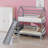 House-Shaped  Bunk Bed with Slide and Storage Staircase-1931042020
