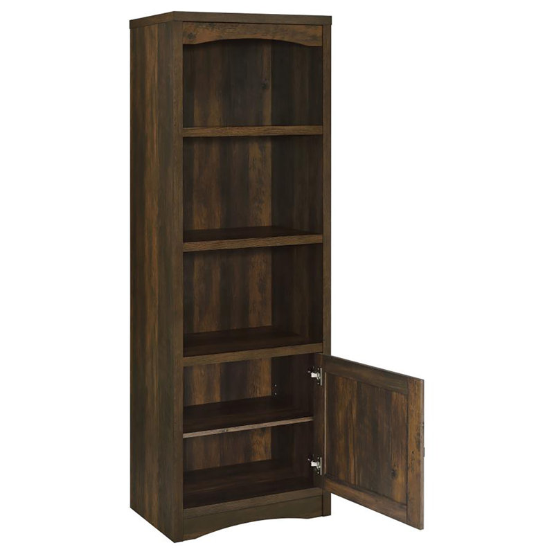 Izzaiah 3-shelf Media Tower, Dark Pine