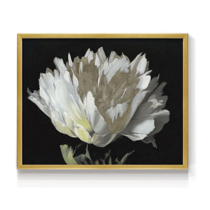 WHITE PEONY -Framed Print - Restickable