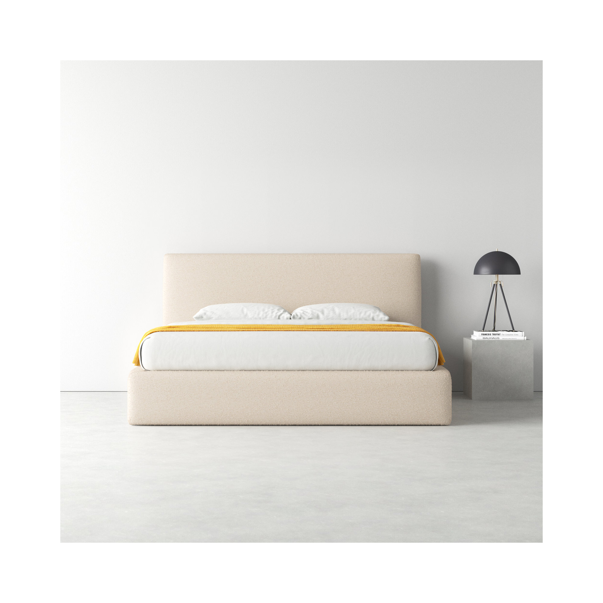 Azar Upholstered Bed, Lisbon Cream, King